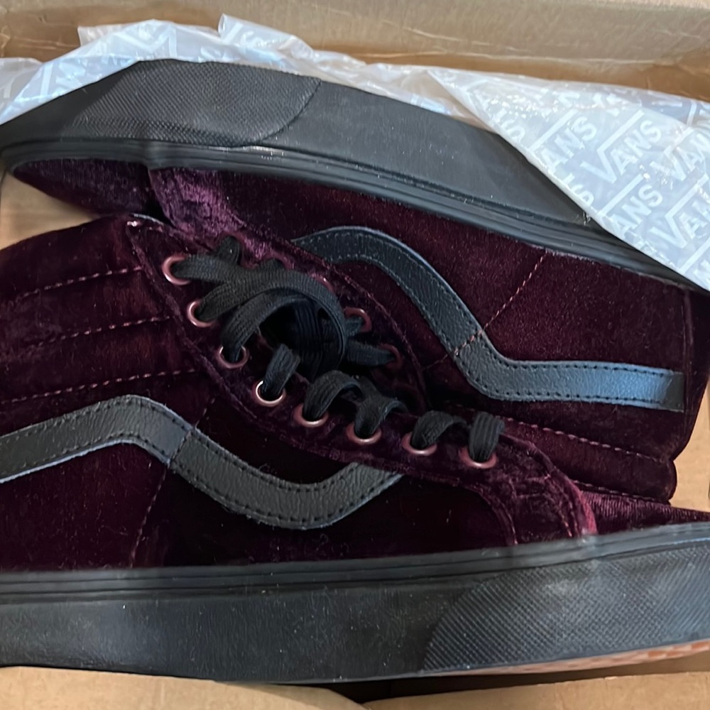Red/Black Velevt Vans